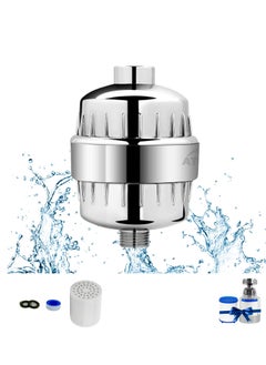 ATOZS ATOZS Shower Filter,15 Stage Shower Filter For Hard Water, Shower Head Filter for Anti Hair, KDF Water Purification Filter Removes Chlorine & Harmful Pollutants, Prevent Hair Loss, Chrome  - Image 1