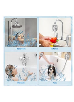 ATOZS ATOZS Shower Filter,15 Stage Shower Filter For Hard Water, Shower Head Filter for Anti Hair, KDF Water Purification Filter Removes Chlorine & Harmful Pollutants, Prevent Hair Loss, Chrome  - Image 4