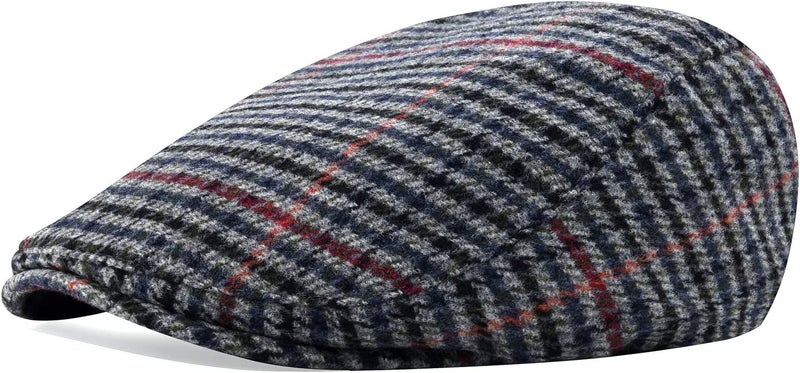 STARANCE Men's Flat Cap Wool Tweed Driving Irish Newsboy Hat - Image 2