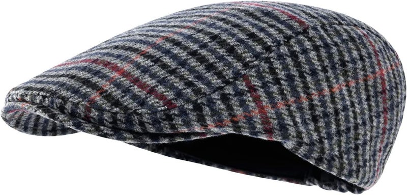 STARANCE Men's Flat Cap Wool Tweed Driving Irish Newsboy Hat - Image 1