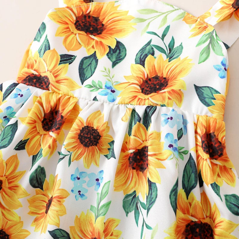 Saeaby Baby Girl Summer Dresses Yellow Boho Sleeveless Dresses Infant Summer Outfits Sundress Baby Girl Clothes 6-9 Months 12 Months - Image 5