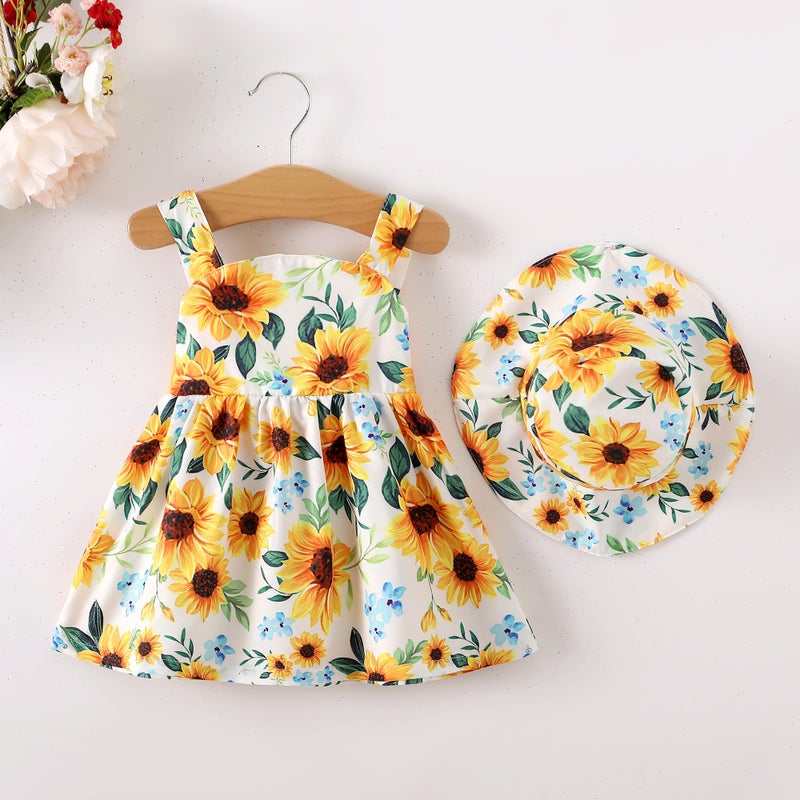 Saeaby Baby Girl Summer Dresses Yellow Boho Sleeveless Dresses Infant Summer Outfits Sundress Baby Girl Clothes 6-9 Months 12 Months - Image 2