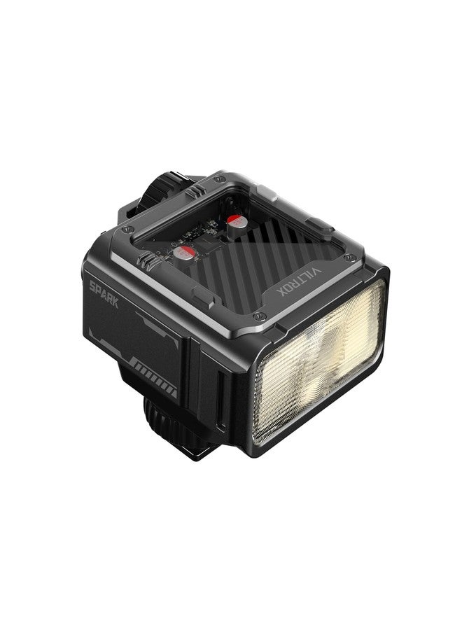 فيلتروكس فلاش VILTROX TTL لكاميرات سوني، فلاش مثبت على الكاميرا بسعة 1800 مللي أمبير، فلاش صغير بقوة 26 واط/ثانية ودرجة حرارة لون 5600 كلفن، رقم الدليل 16، 650 ومضة بكامل الطاقة، إعادة شحن لمدة ثانية واحدة، مع صندوق إضاءة ناعمة (Spark Z3-S، رمادي) - Image 1