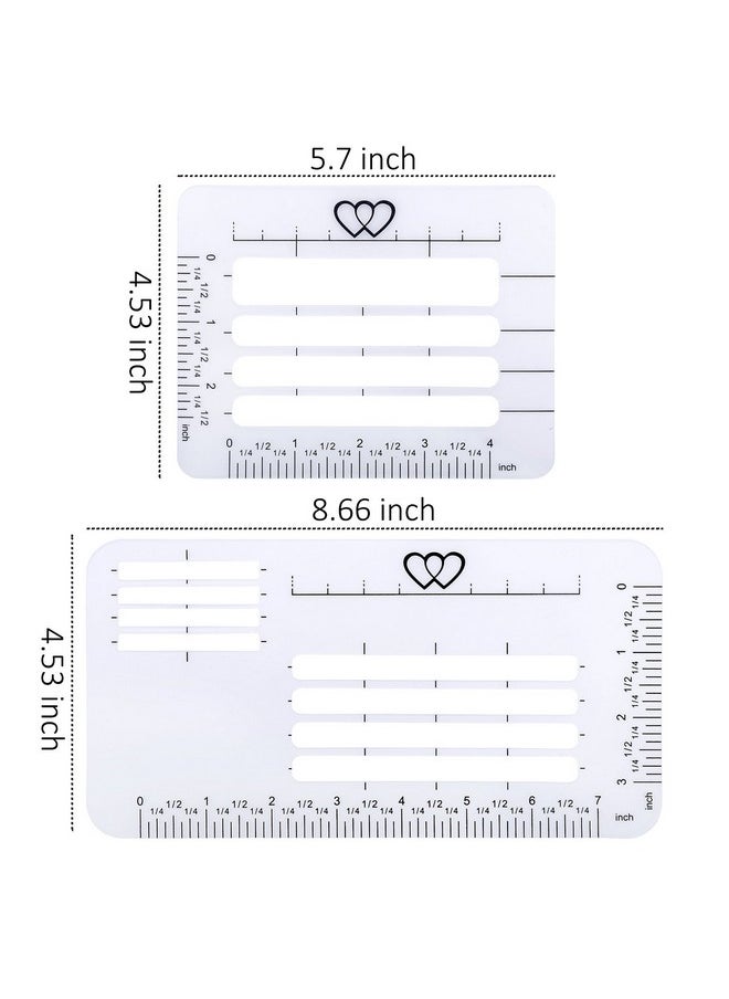 4 Style Envelope Addressing Guide Stencil, Templates Ruler Guide Straight Spacing Line Thank You Card For Mother'S Day Valentine'S Day Scrapbooking Template Journal Lettering Writing