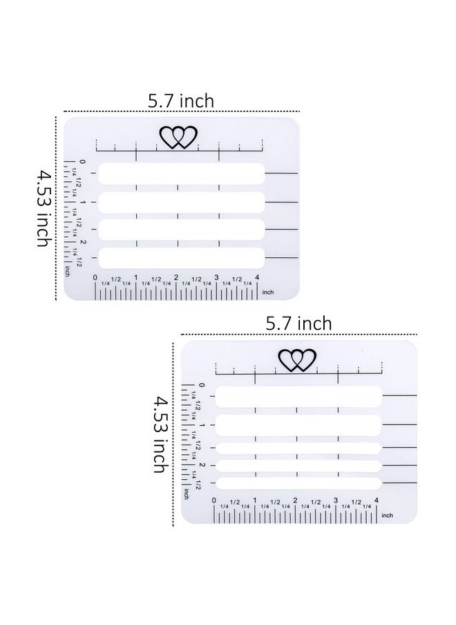 4 Style Envelope Addressing Guide Stencil, Templates Ruler Guide Straight Spacing Line Thank You Card For Mother'S Day Valentine'S Day Scrapbooking Template Journal Lettering Writing