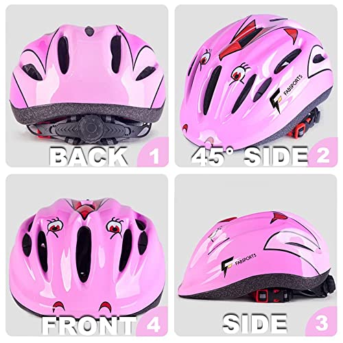 FABSPORTS Printed Safety Helmet for Kids-Boys & Girls (5-12 Years), Light Weight Bicycle/Bike Helmet, Adjustable Size, Superior Ventilation for Cycling/Skating/Skate Boarding - Image 2