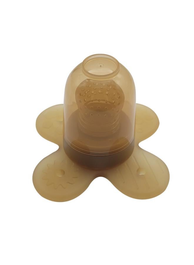 Jiexi Baby Four-leaf Clover Bite Music Fruit And Vegetable Music Fruit Food Supplement Tool Baby Food Bite Bag Silicone Teether