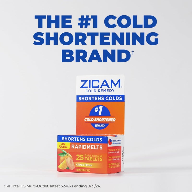 Zicam علاج البرد أقراص الزنك بنكهة الكرز البري هوموباثيك يخفف التهاب الحلق والسعال دواء تقصير البرد يقلل من مدة البرد 25 حبة - Image 5