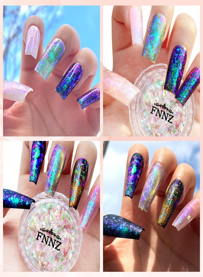 FNNZ Unicorn Chameleon Flake, Aurora Unichrome Mermaid Iridescent Nail Foil Confetti Opal Nail Art Glitter Sequins Decoration for Home DIY Nail Salon Manicure - Mystical Forest - Image 5