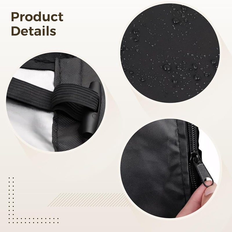 غطية قفص الكلب العالمي مقاس 36 بوصة مقاومة للماء من قماش أكسفورد بأبواب مزدوجة متينة - Image 4