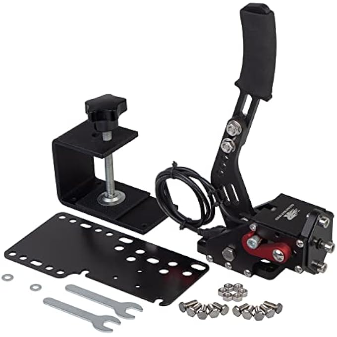 rayihni PC RACING GAME USB HANDBRAKE FOR 16BIT SIM FOR RACING GAMES, COMPATIBLE WITH LOGITECH G27 G29 G920 G923 T500 T300 SIMULATE LINEAR HANDBRAKEÏ¼ˆWITH FIXING CLIP AND PLATE) - Image 1