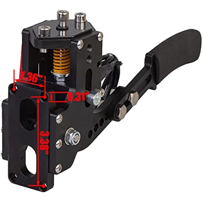 rayihni PC RACING GAME USB HANDBRAKE FOR 16BIT SIM FOR RACING GAMES, COMPATIBLE WITH LOGITECH G27 G29 G920 G923 T500 T300 SIMULATE LINEAR HANDBRAKEÏ¼ˆWITH FIXING CLIP AND PLATE) - Image 3