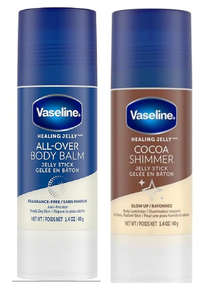 Vaseline® Cocoa Shimmer Body Balm Jelly Stick  + All-Over Body Balm Jelly Stick - Image 1