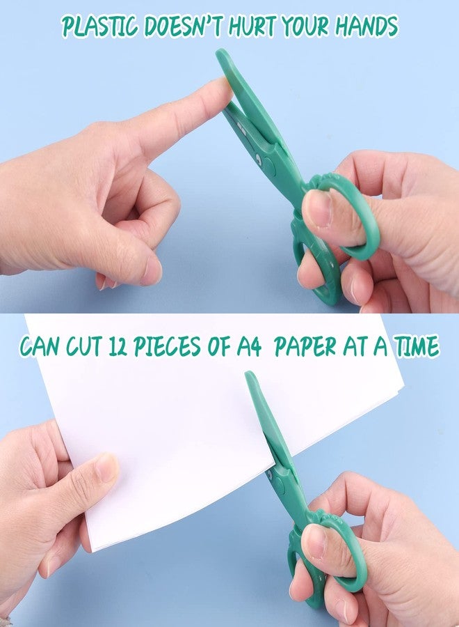 ASTARON Toddler Safety Scissors, Cute Crocodile Kids Preschool Training Scissors, Art Craft Plastic Scissors for Preschool Supplies and Scrapbooking Supplies, 3 Styles Options (Crocodile) - Image 3