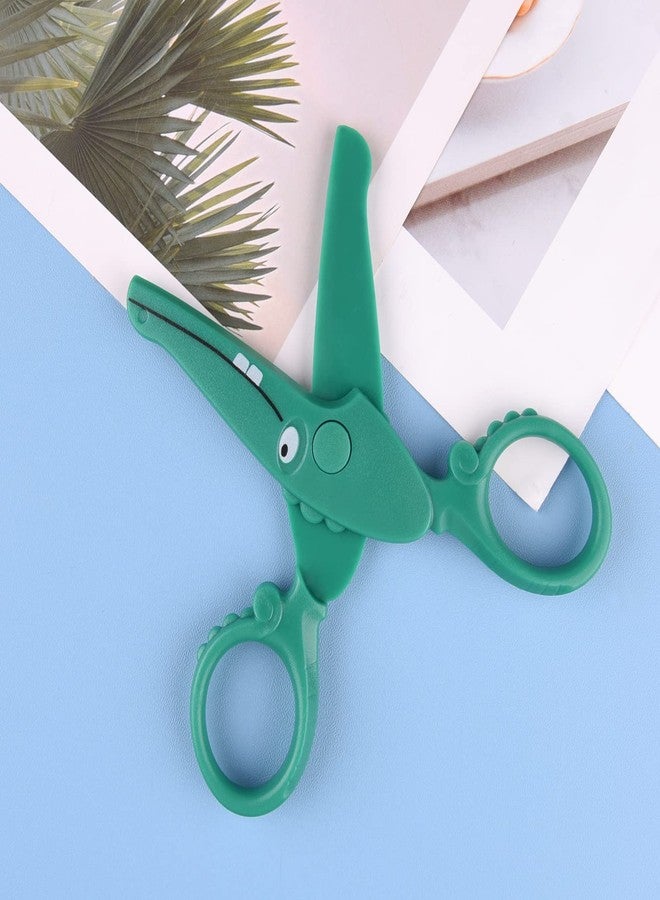 ASTARON Toddler Safety Scissors, Cute Crocodile Kids Preschool Training Scissors, Art Craft Plastic Scissors for Preschool Supplies and Scrapbooking Supplies, 3 Styles Options (Crocodile) - Image 4