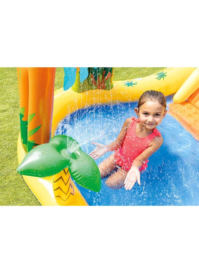 INTEX Outdoor Lightweight Vinyl Dinosaur Play Center Multicolor 191 x 109 x 249 cm 57444  - Image 4