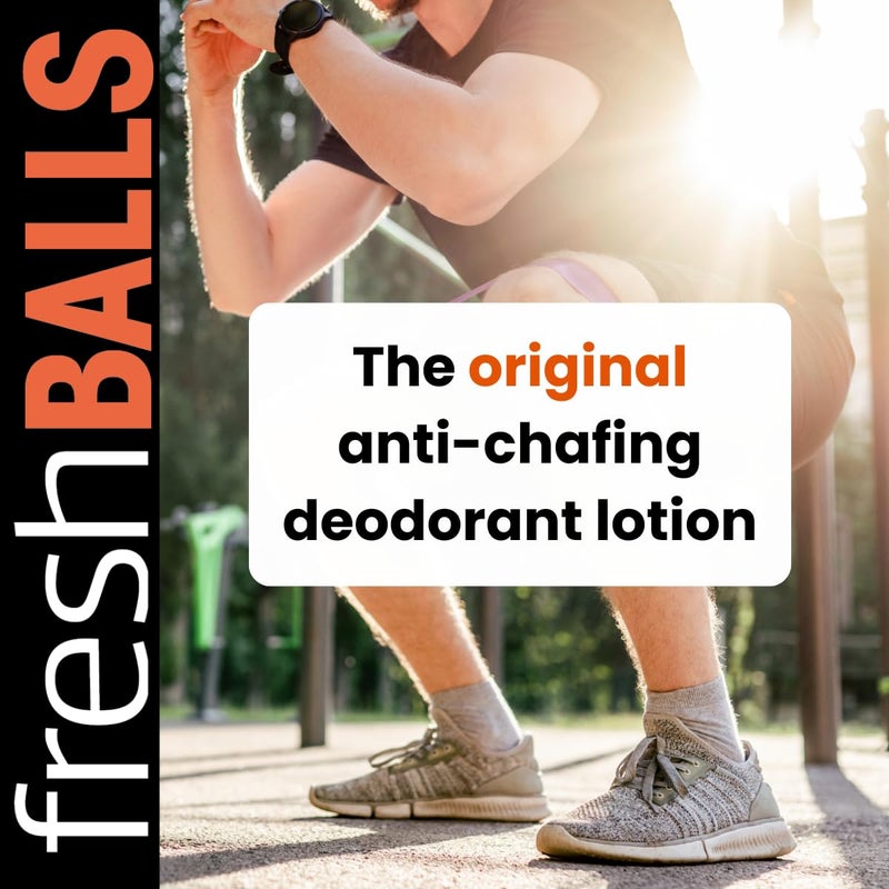 Fresh Body FB FRESH BALLS Lotion | Anti-Chafing Comfort Men's Soothing Cream to Powder Ball Deodorant and Hygiene for Groin Area, 3.4 fl oz (Pack of 2) - Image 2