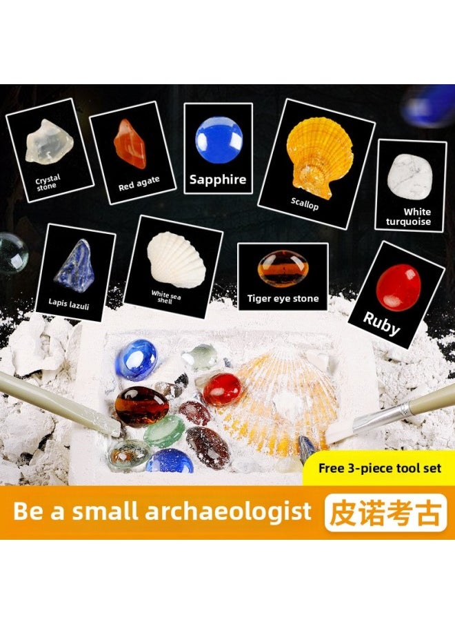 Gem Archaeological Fossil Children Boys Girls DIY Handmade Digging Colorful Crystal Diamond Pino Archaeological Gifts-Color:Pterosaur  - Image 3