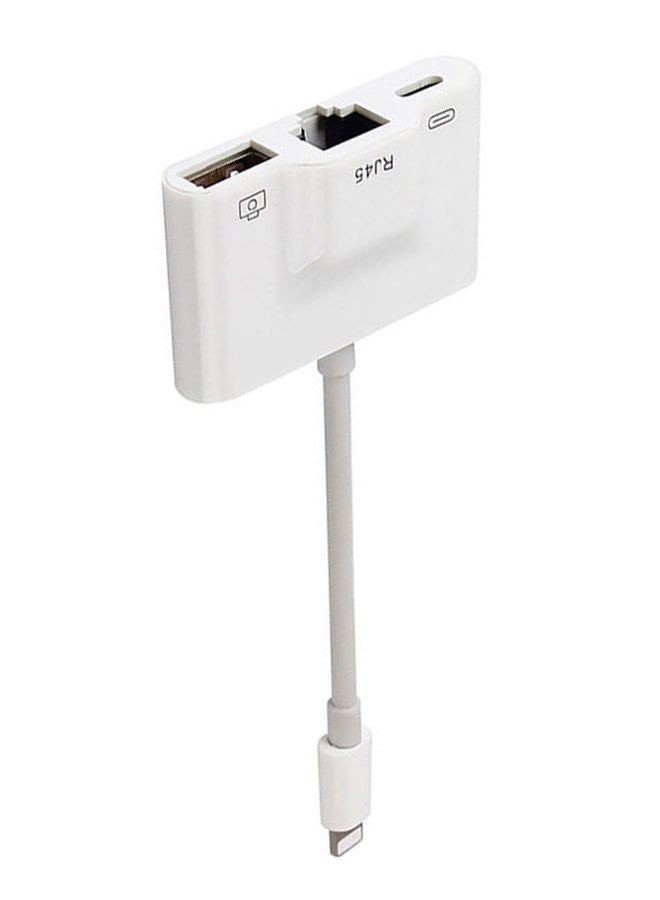 Fast Ethernet Lightning Charging Cable For Apple iPhone X/8/7 White - Image 4