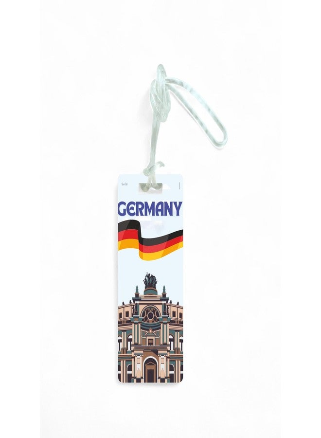 SeQR Smart Lost & Found Luggage Tag - Metal QR Travel ID Tag with Wire Cable for Suitcase, Backpack, Stroller, Golf Bag - Scan & Find Digital Souvenir Tag - Smart Travel Accessory/Germany Souvenir - Image 3