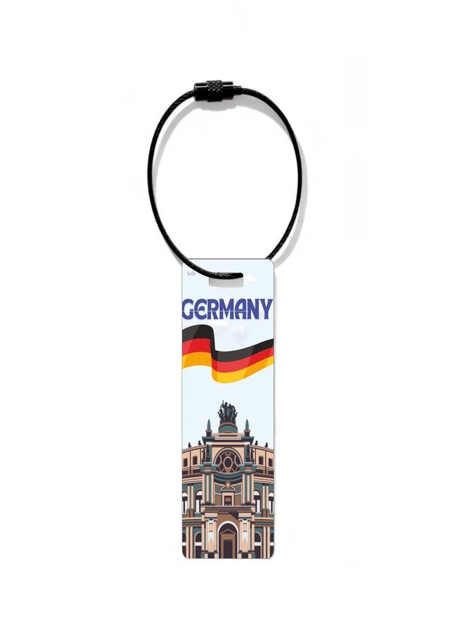 SeQR Smart Lost & Found Luggage Tag - Metal QR Travel ID Tag with Wire Cable for Suitcase, Backpack, Stroller, Golf Bag - Scan & Find Digital Souvenir Tag - Smart Travel Accessory/Germany Souvenir - Image 2