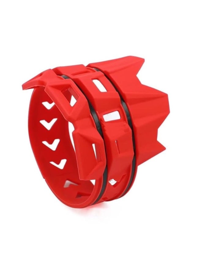 Generic Motorcycle Universal Exhaust Heat Shield Cover Muffler Pipe Guard Leg Anti Hot Silencer Guard Anti-scalding Protector Ring for Muffler Tailpipe Dirt Bike off Road Motorbike (Red)  - Image 1