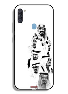 Tolwak غطاء حماية لهاتف سامسونج جالكسي A11 - فن ملوك السعودية - أسود وأبيض  - Image 1