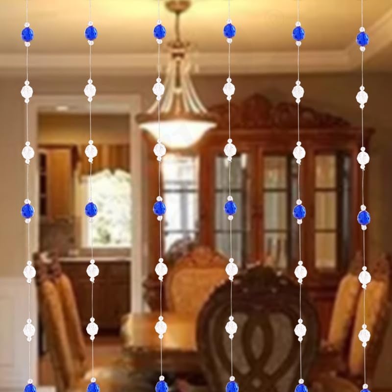 Rustiha Coloured Acrylic Beads Curtain for Living Room Etc Blue 20 String Suitable for 3 to 4 Feet Width - Image 4