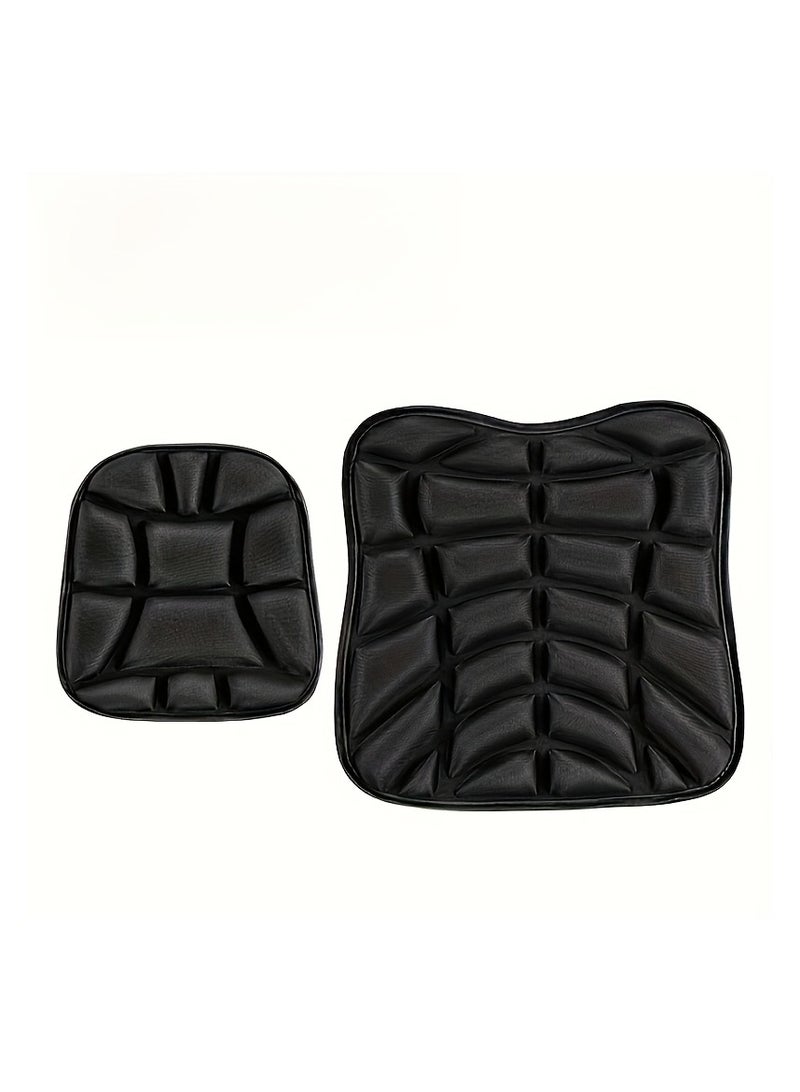 2pcs Motorcycle Seat Cushions, Large and Small, Shock Absorbing, Weatherproof, Breathable, Anti-UV, Street Bike Air Cushion, Perfect for Long Road Trips, Summer Adventures and Holiday Road Journeys - Image 2