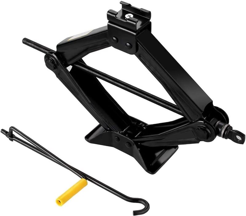 AQ AQSON AQSON 3 Ton Black Steel Car Scissor Jack with Hand Crank - Portable Hydraulic Jack for Sedans and Coupes - Image 1