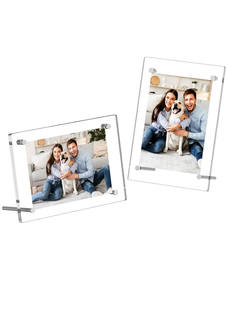 Clear Acrylic Photo Frame 13x18CM - Stylish Desktop Display for Photos & Posters, Perfect for Home & Office Decor (1 Pack) - Image 1