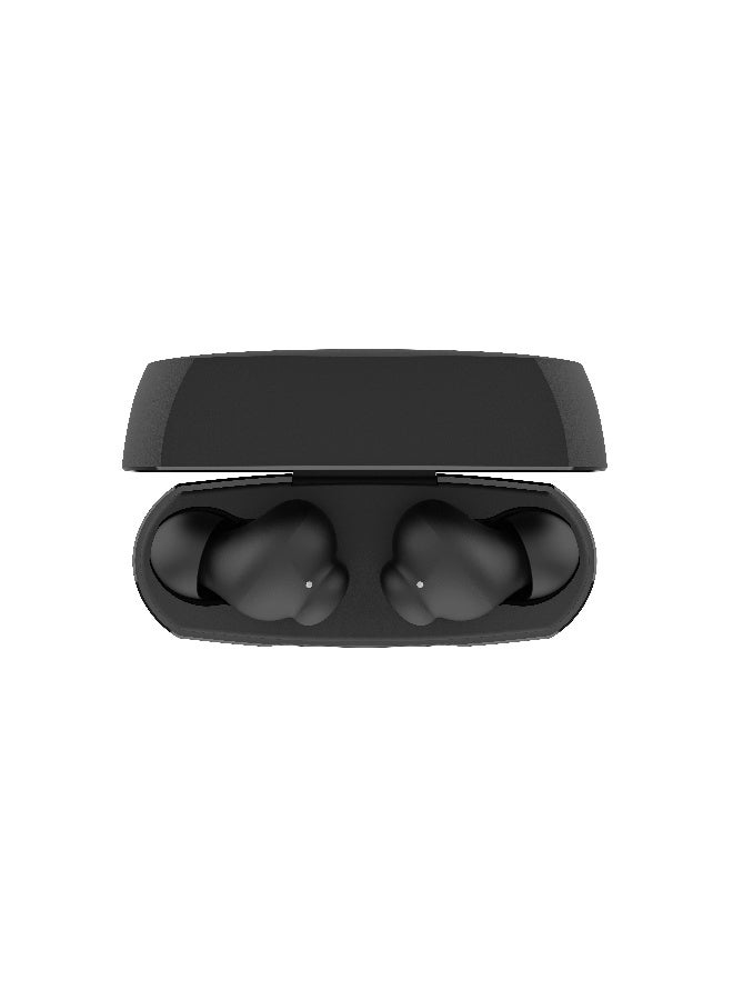 بيلكين سماعات أذن SoundForm Rhythm True لاسلكية بميكروفون، شحن سريع بمنفذ USB-C، عمر بطارية 28 ساعة، مقاومة للماء طبقًا لمعيار IPX5 - سماعات أذن بتقنية Bluetooth لأجهزة iPhone وiPad وGalaxy وPixel - أسود - Image 4