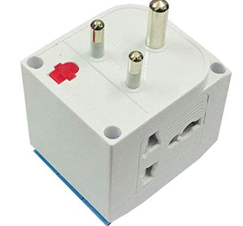 SEASPIRIT 3 PIN 3 Way Universal Conversion Plug with Individual Switch for Home and Official UseBlue and White - Image 3