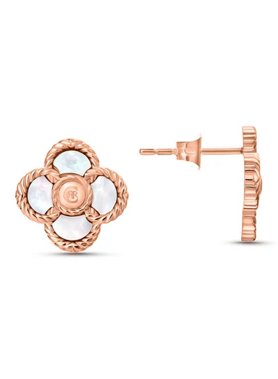 CERRUTI 1881 Petalos Rosegold Mother of Pearl Earrings for Women
