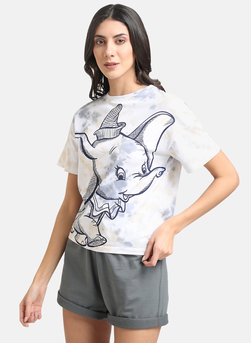 Kazo DUMBO DISNEY TIE DYE OUTLINE PRINTED T SHIRT - Image 2
