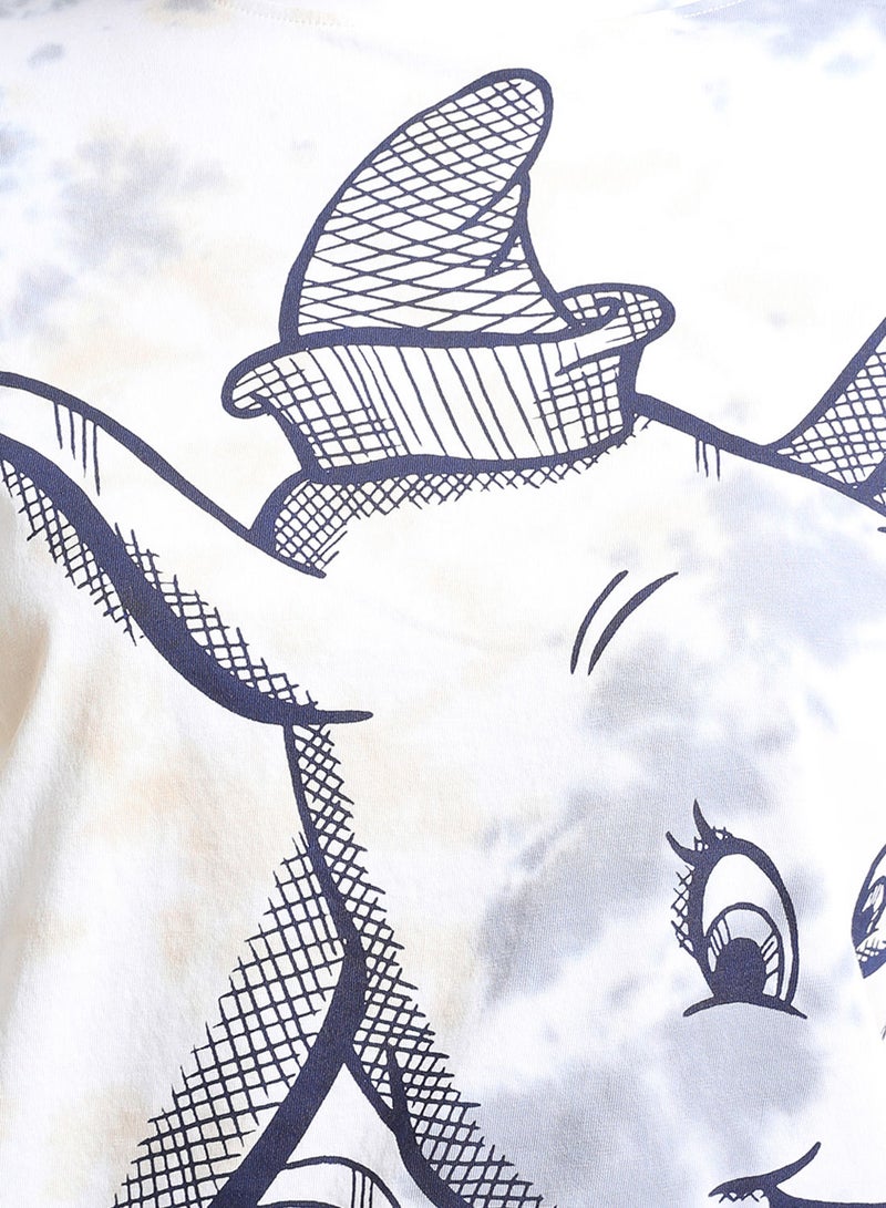 Kazo DUMBO DISNEY TIE DYE OUTLINE PRINTED T SHIRT - Image 5