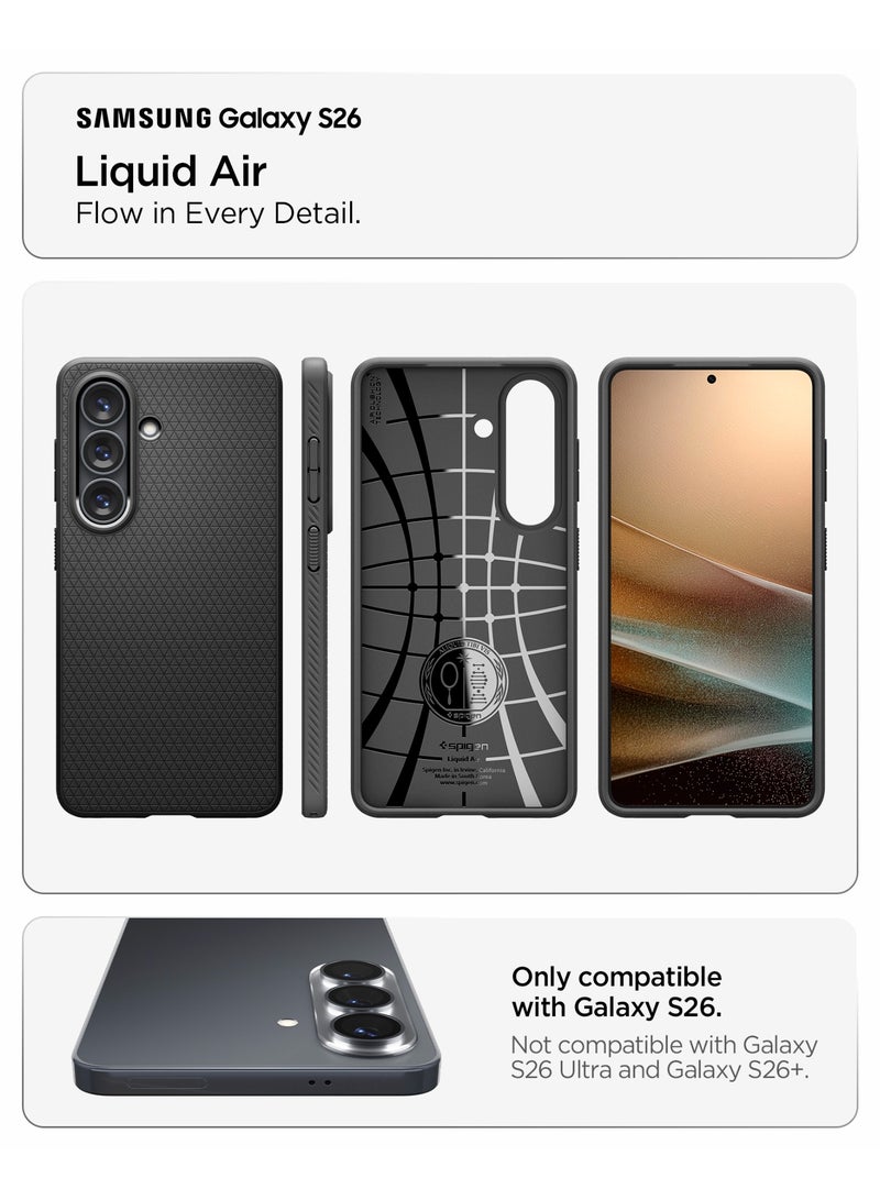 Spigen Liquid Air Samsung Galaxy S26 Case Cover - Matte Black - Image 2