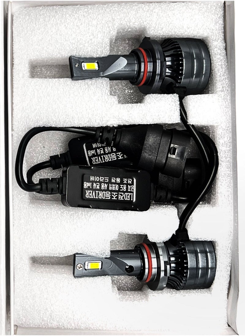 Loquat 2pieces 9005 LED HL Headlight Bulbs IP68 Waterproof Car LED Headlight Bulbs 6000K 50000LM Bright LED Headlights 2pcs ,Black - Image 1