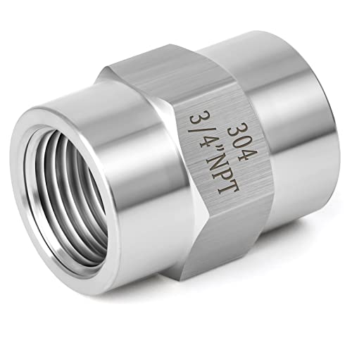 TAISHER 2PCS Forging of 304 Stainless Steel Pipe Fitting, Coupling, 3/4-Inch Female Pipe x 3/4-Inch Female Pipe - Image 4