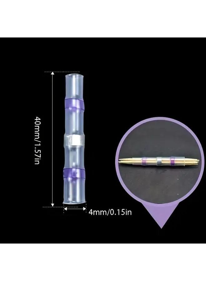 محطات الحلقة الملحومة بالحرارة القابلة للانكماش باللون الأرجواني، موصلات الأسلاك الثقيلة - Image 1