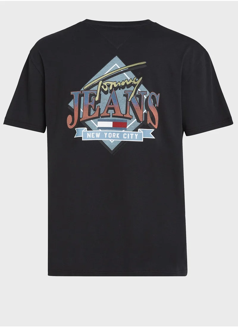 TOMMY JEANS Diamont Twist Crew Neck T-Shirt