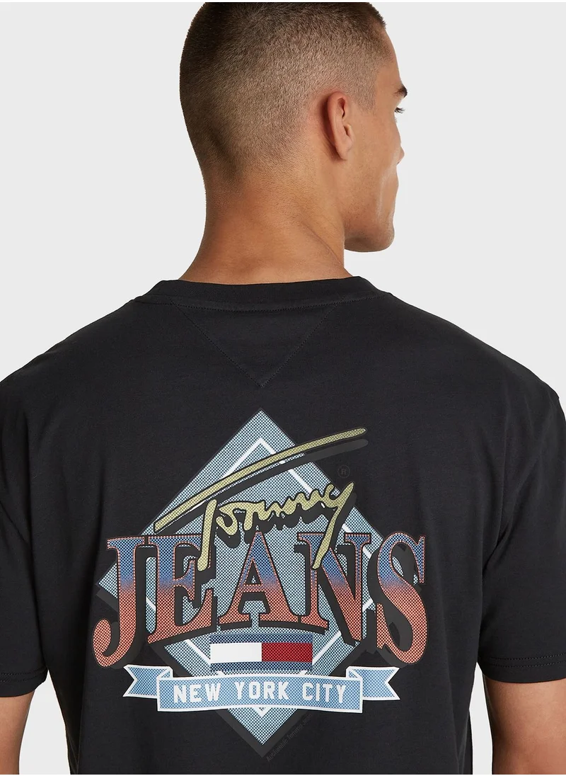 TOMMY JEANS Diamont Twist Crew Neck T-Shirt