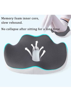 Memory Foam Seat Cushion for Relieve Hemorrhoid Pain and, Back And Spine Support, Buttocks pad, Non-slip, Portable, Breathable, Suitable for Cars, Office Chair Cushions - pzsku/ZAD6765CD7E3E0681E214Z/45/_/1740029418/77e6c7ee-fa7b-4e9e-ba18-c4e9cfe38c33