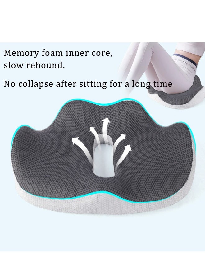 Super ZYouth Memory Foam Seat Cushion for Relieve Hemorrhoid Pain and, Back And Spine Support, Buttocks pad, Non-slip, Portable, Breathable, Suitable for Cars, Office Chair Cushions  - Image 2