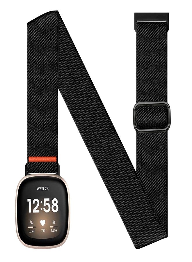 Zspoly Sportarmband Arm Ankle Band Compatible with Fitbit Versa 4/Fitbit Versa 3 /Fitbit Sense 2/Fitbit Sense Bands, Elastic Nylon Adjustable Upper Oberarmband Bicep Band Jogging for Men Women - Image 1