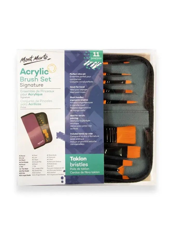 Montmarte Brush Set in Wallet Acrylic - 11PC  - Image 1