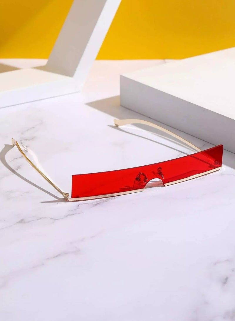 Generic Flat Top Half Metal Frame Fashion Glasses - Image 4