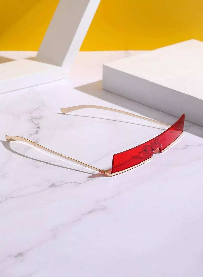 Generic Flat Top Half Metal Frame Fashion Glasses - Image 5