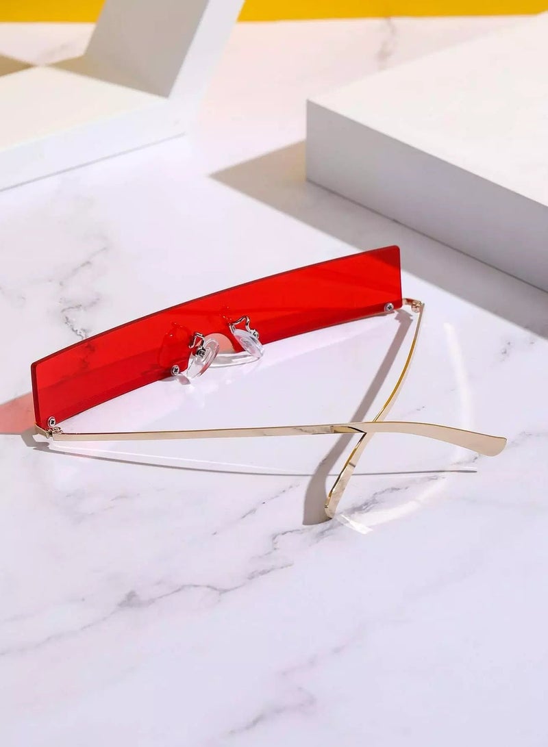 Generic Flat Top Half Metal Frame Fashion Glasses - Image 3
