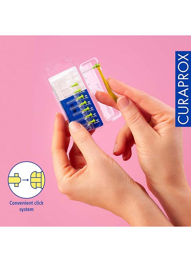 CURAPROX فرشاة أسنان بين الأسنان CPS 011 Prime Refill من Curaprox، باللون الأخضر الليموني، 8 قطع - 8 × 1.1 مم - فرشاة أسنان داخلية 5 مم.  - Image 3